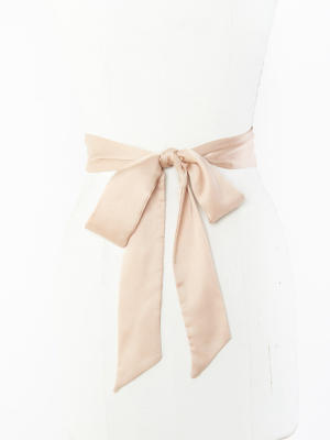 Bridesmaid Sash ~ Champagne Luxe Satin