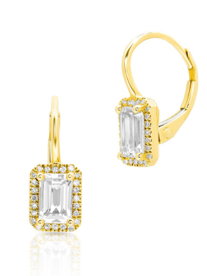 14kt Yellow Gold Diamond Topaz Heidi Earrings