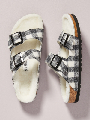 Birkenstock Plaid Arizona Shearling-lined Sandals