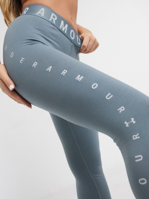 Under Armour Training Jacquard Cropped Leggings In Blue