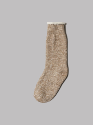 Rototo Double Face Crew Socks (camel)