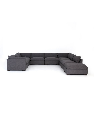 Westwood Eight Piece Sectional With Ottoman In Bennett Charcoal