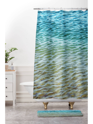Shannon Clark Ombre Sea Shower Curtain Blue - Deny Designs
