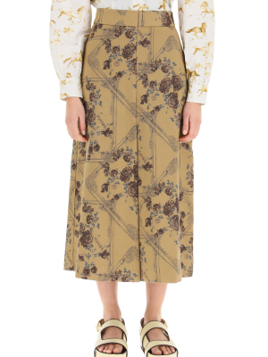 Ganni Brocade Jacquard Skirt