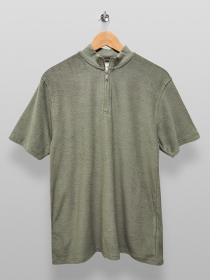 Sage Twill Turtle Neck T-shirt