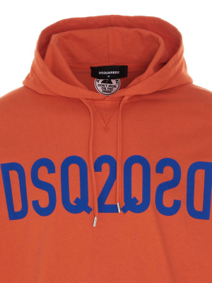 Dsquared2 Logo Print Mirrored Hoodie