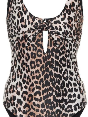 Ganni Swimsuit Leopard