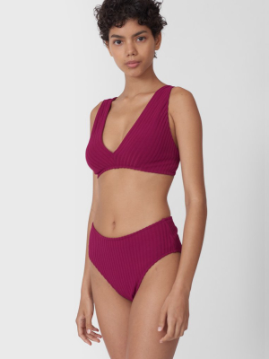 Ulla Bikini Bottom Plum Rib