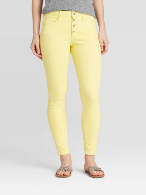 Women's High-rise Skinny Ankle Jeans - Universal Thread™ Lemon Grass