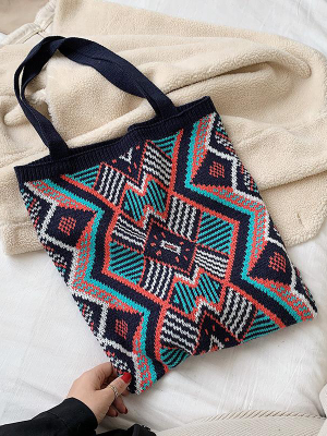 Boho Knitted Tote Bag (2 Colors)