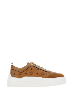 Mcm Logo Print Low-top Sneakers