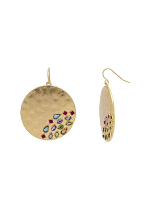 Carol Dauplaise Bold Round Stone Earrings