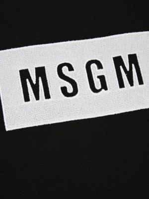 Msgm Box Logo Hoodie