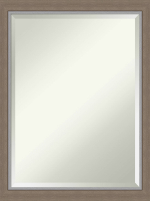 21" X 27" Eva Framed Bathroom Vanity Wall Mirror Brown - Amanti Art