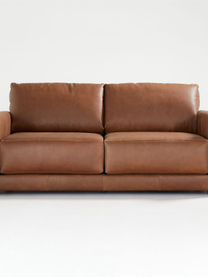 Gather Petite Leather Apartment Sofa