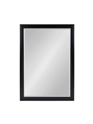 28" X 40" Bosc Framed Wall Mirror Black - Designovation