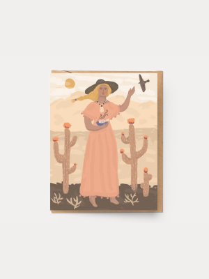 Ingrid Press Desert Woman Greeting Card