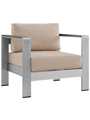 Wharf Outdoor Patio Aluminum Armchair