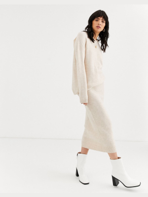 Asos Design Two-piece Skirt In Fluffy Yarn