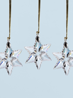 Mini 3-piece Optic Snowflake Ornament Set