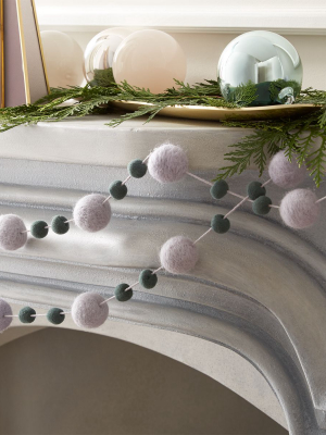 Felt Lilac And Teal Garland 108"