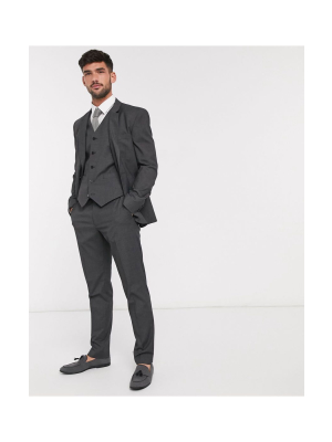 Asos Design Slim Suit In Charcoal