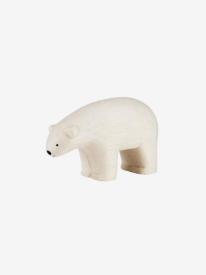 Polepole Miniature Wooden Animals - Polar Bear