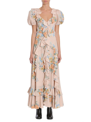 Alexander Mcqueen Cut-out Back Maxi Dress