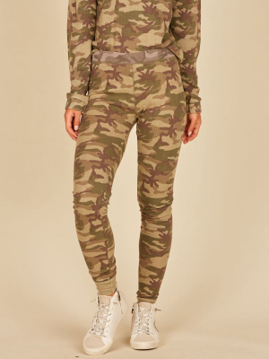 Green/grey Camo Thermal Lounge Pants