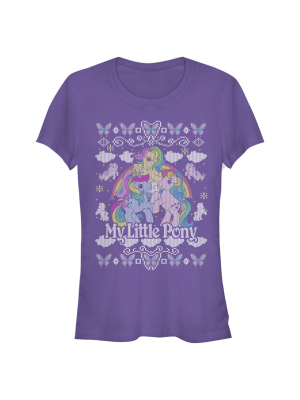 Junior's My Little Pony Ugly Christmas Friends T-shirt