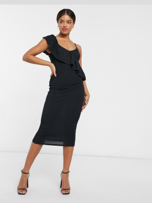 Style Cheat Becca Midi Dress In Black