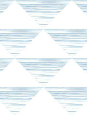 Geo Stripe Wallpaper In Sky Blue From The Day Dreamers Collection By Seabrook Wallcoverings