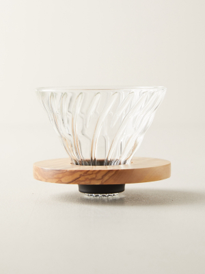 Olive Wood Pour Over Coffee Brewer