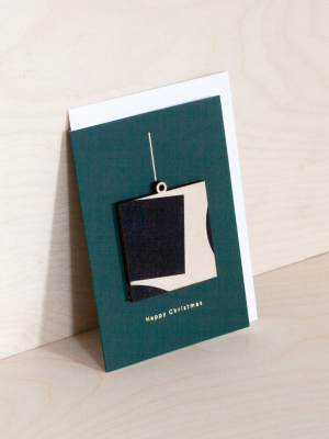 Ola Screenprinted Wooden Ornament Card