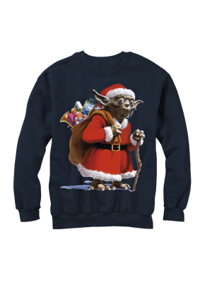 Men's Star Wars Christmas Santa Yoda Sweatshirt