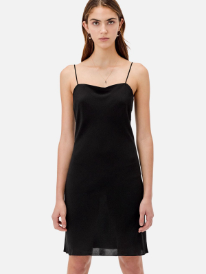 Sienna Silk Slip Dress / Black