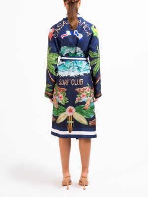 Casablanca Surf Club Silk Robe