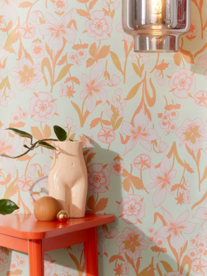 Pastel Floral Removable Wallpaper