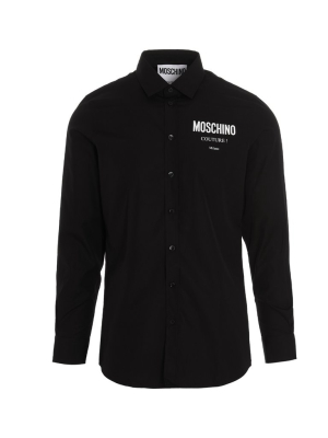 Moschino Logo Printed Long-sleeve Shirt