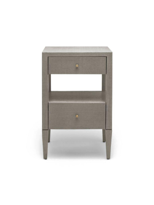 Conrad Low Single Nightstand Seal Faux Raffia