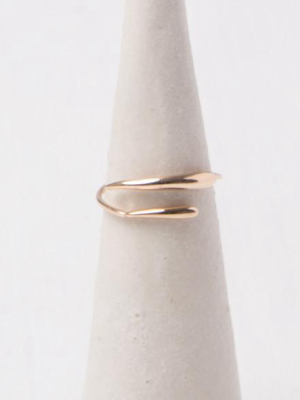 10k Gold Curved Flat Ring