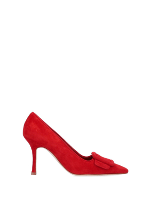 Manolo Blahnik Maysale Buckle-detailed Pumps