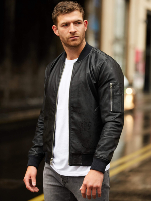 Vegan Leather Bomber