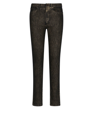 Saint Laurent Embellished Striped Jeans