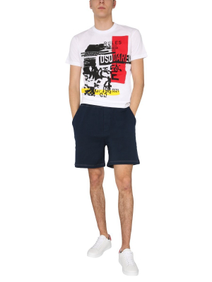 Dsquared2 Icon Logo Print Track Shorts