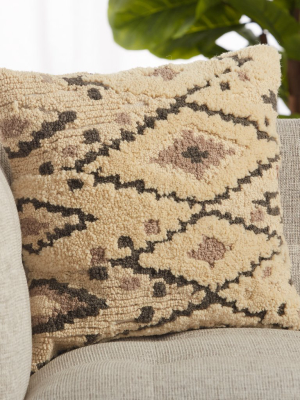 Sidda Tribal Pillow In Cream & Dark Gray