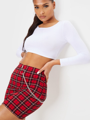 Tartan Check Print Mini Skirt