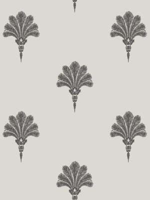 Summer Fan Wallpaper In Black Sands From The Beach House Collection By Seabrook Wallcoverings