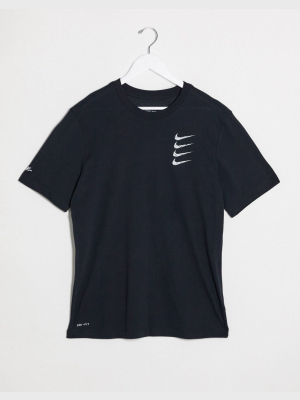 Nike Training Swoosh Logo T-shirt In Black