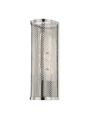 Britt 1 Light Wall Sconce - Polished Nickel